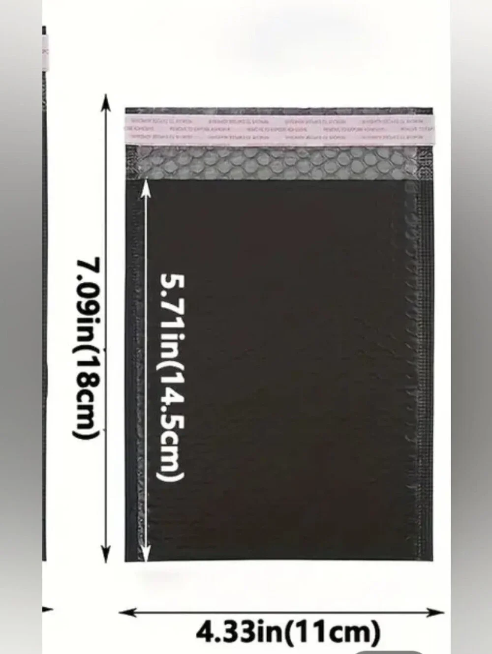 Black Padded Bubble Mailers - Pack of 20